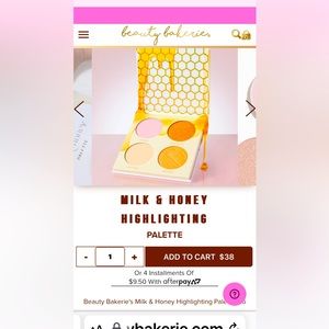 BNIB MILK & HONEY HIGHLIGHTER PALETTE